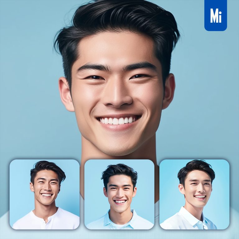 midjourney man smile tooth happy