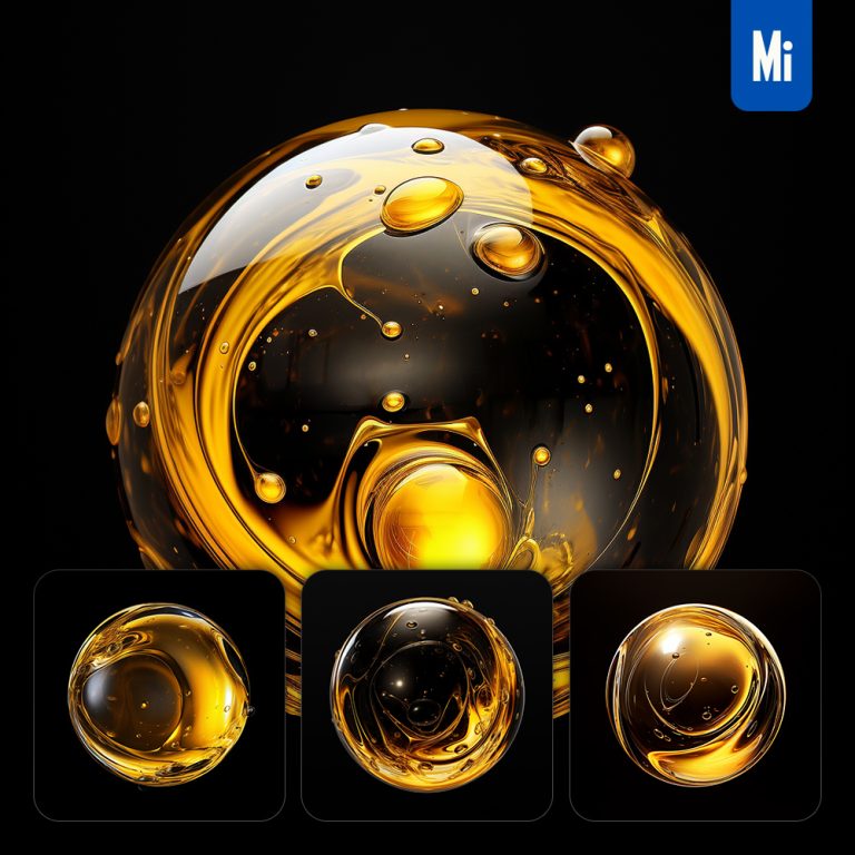 midjourney oil drop transparent