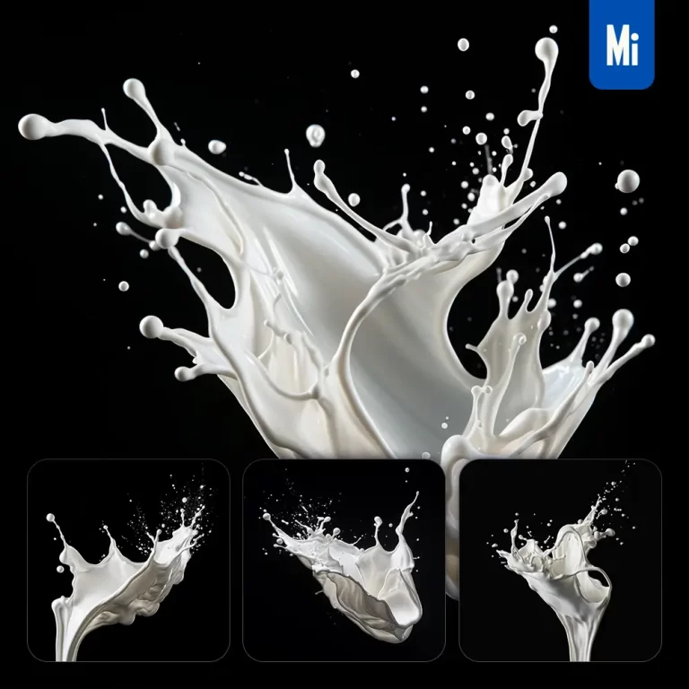 midjourney prompt milk splash liquid moment photography