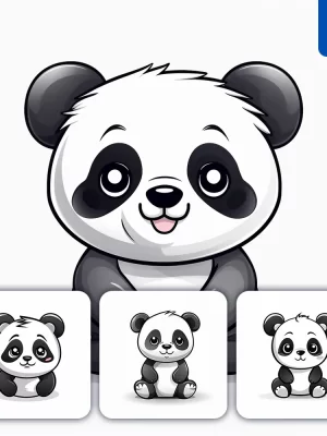 Midjourney Prompt Panda Mascot Logo Vector Cute Head