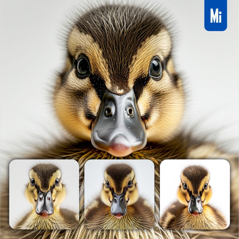 midjourney duck face head photography