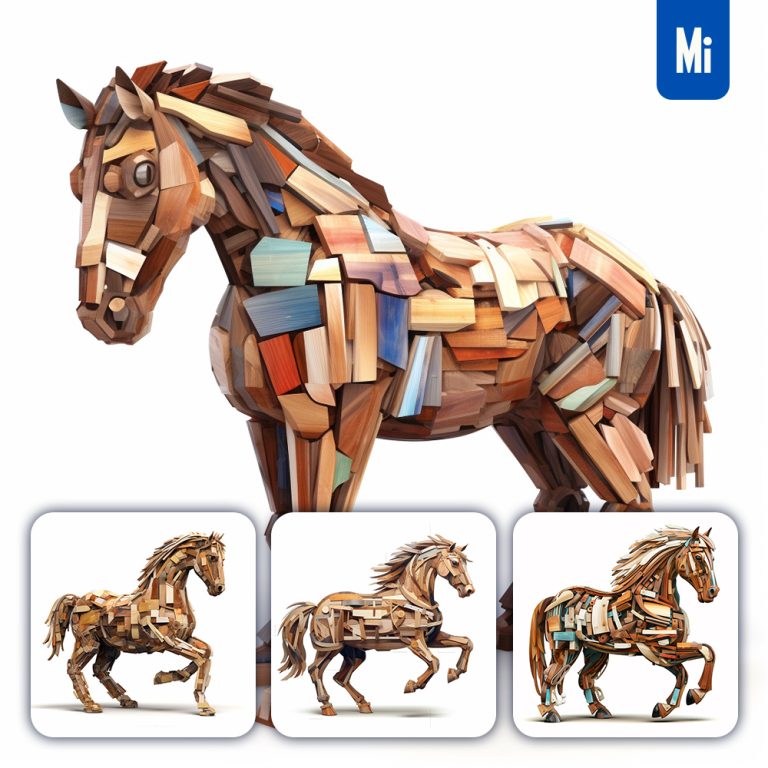 midjourney hourse wood stuff woodwork