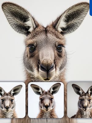 midjourney kangaroo head face photography