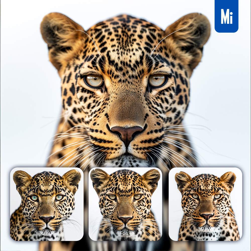 midjourney leopard face head photography