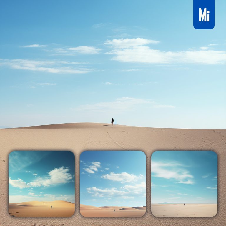 midjourney man desert sky photography