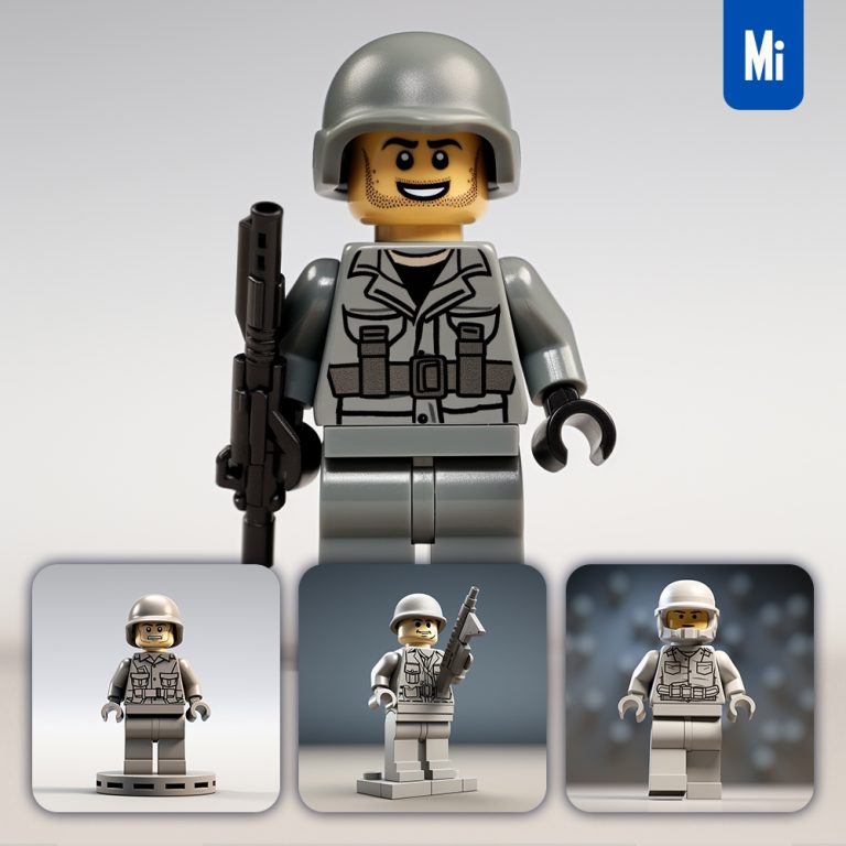 midjourney soldier lego 3d character toy game