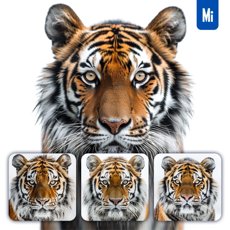 midjourney tiger head face photography