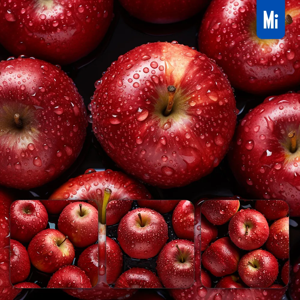 Midjourney Prompt Apple Fresh Water Drop Photography