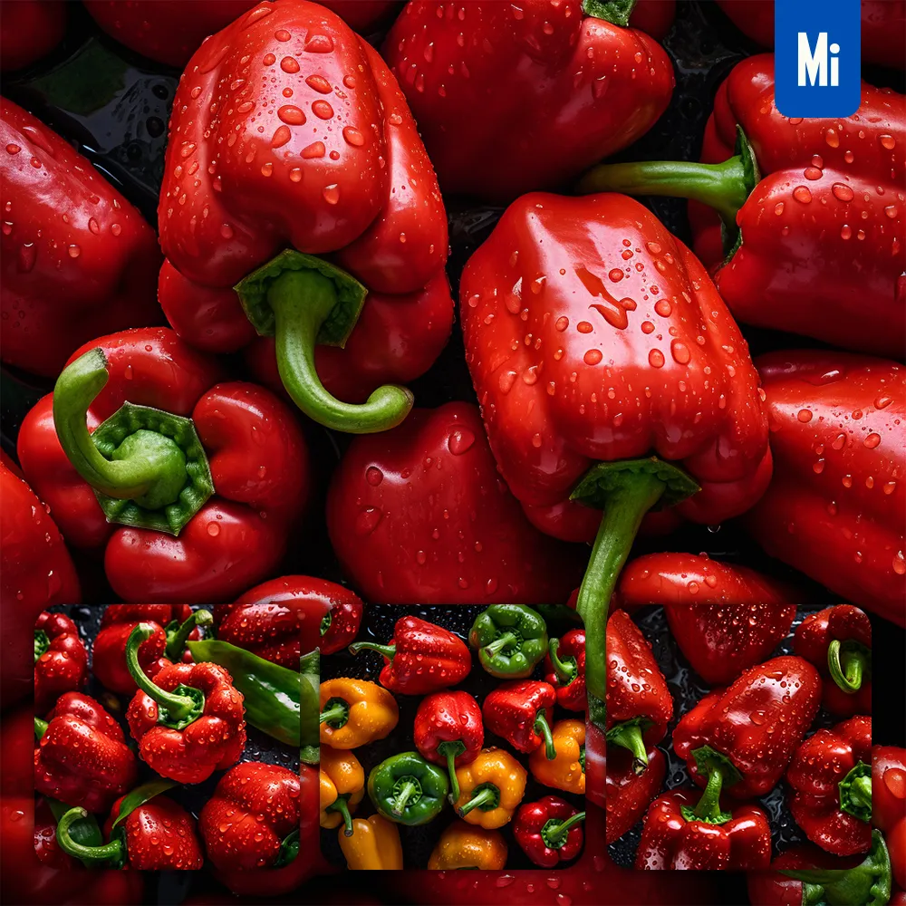 Midjourney Prompt Capsicum Fresh Water Drop Photography