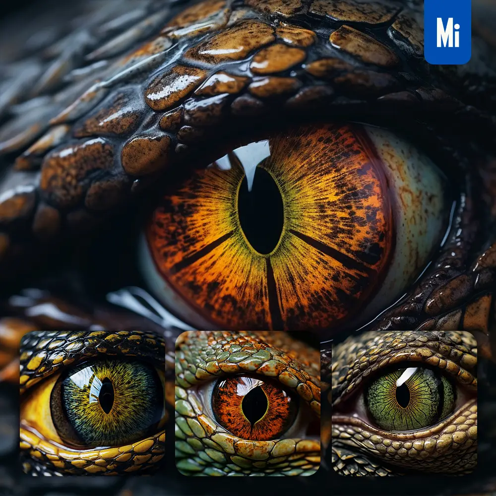 Midjourney Prompt Eyes Snake Close Up Bloodcurdling Grisly Photography