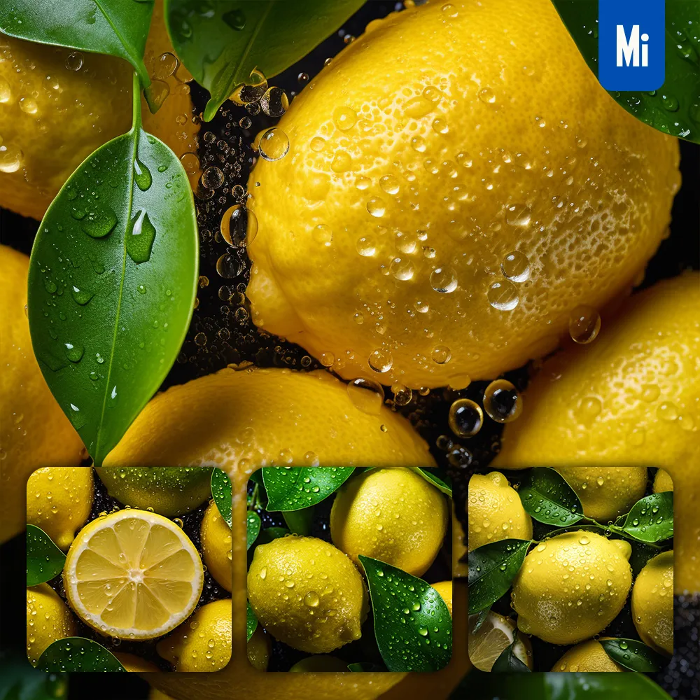 Midjourney Prompt Lemon Fresh Water Drop Photography