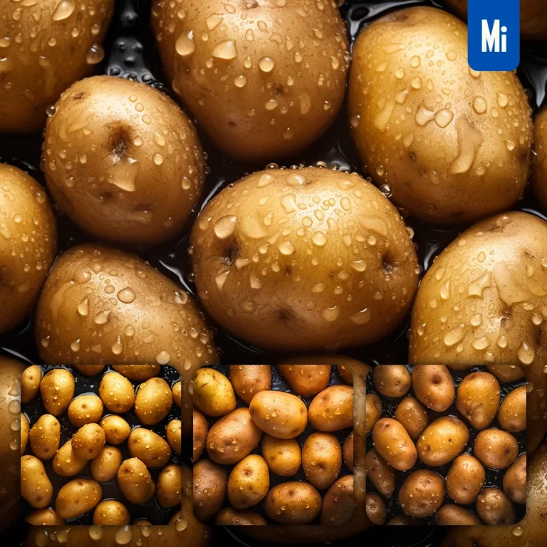 midjourney prompt potato fresh water drop photography