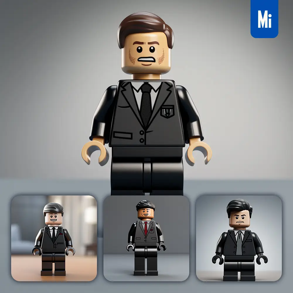 Midjourney Prompt Boss Gentleman Man Lego 3d Character Toy Game