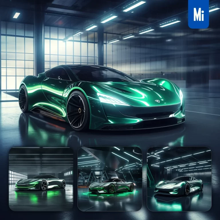 midjourney industrial design electric sport car 3D concept
