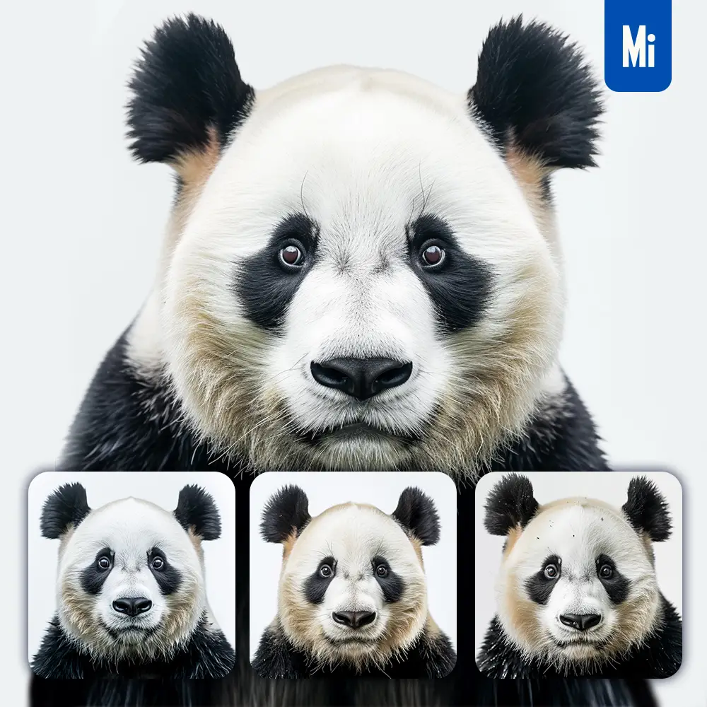 Midjourney Prompt Panda Head Face Photography