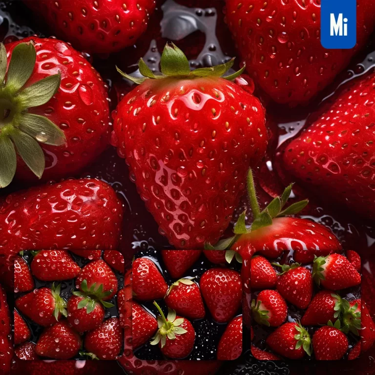 midjourney prompt strawberry fresh water drop photography