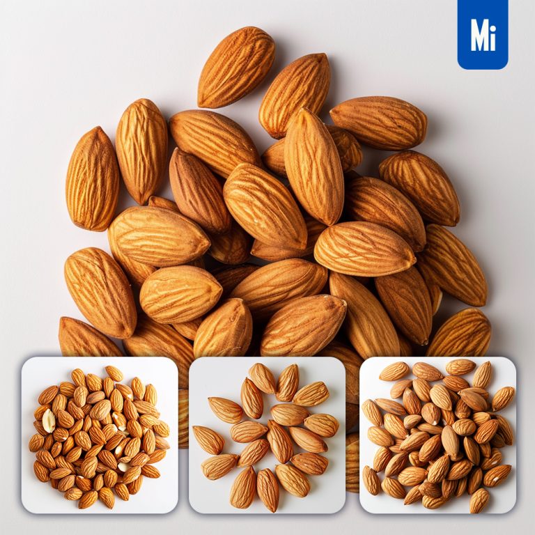 midjourney almond pile photography