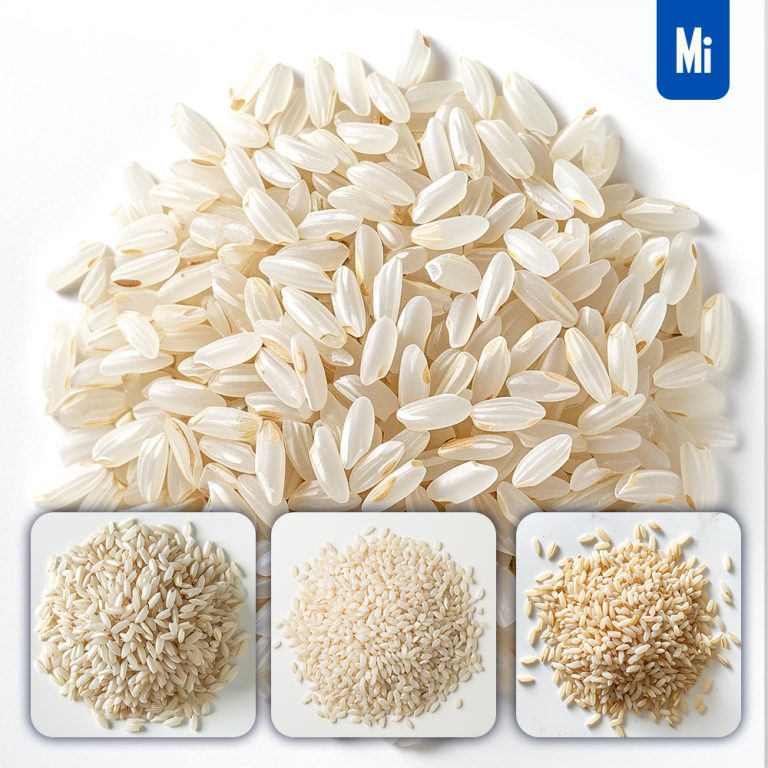 midjourney white rice pile photography