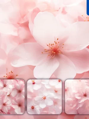 Midjourney Prompt Pink Cherry Blossom Flowers Petals Close Up Art Beauty Photography