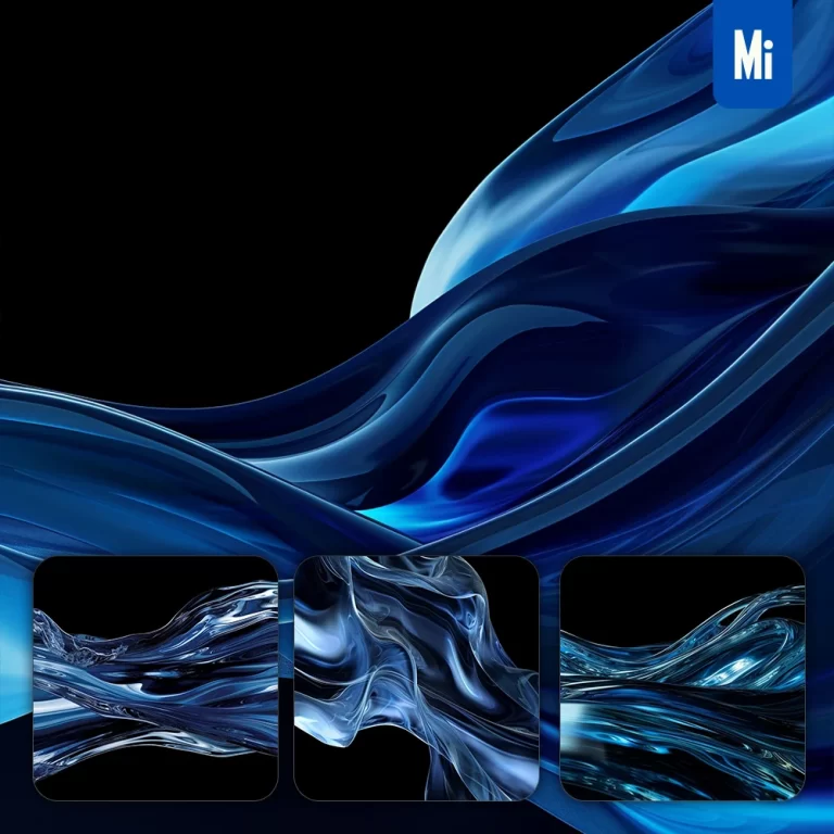 midjourney prompt blue flowing water transparent curve