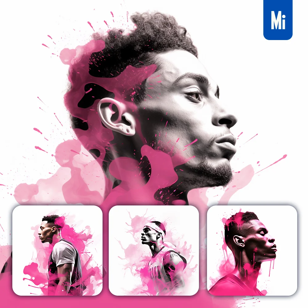 Midjourney Prompt Portrait Basketball Player Pink