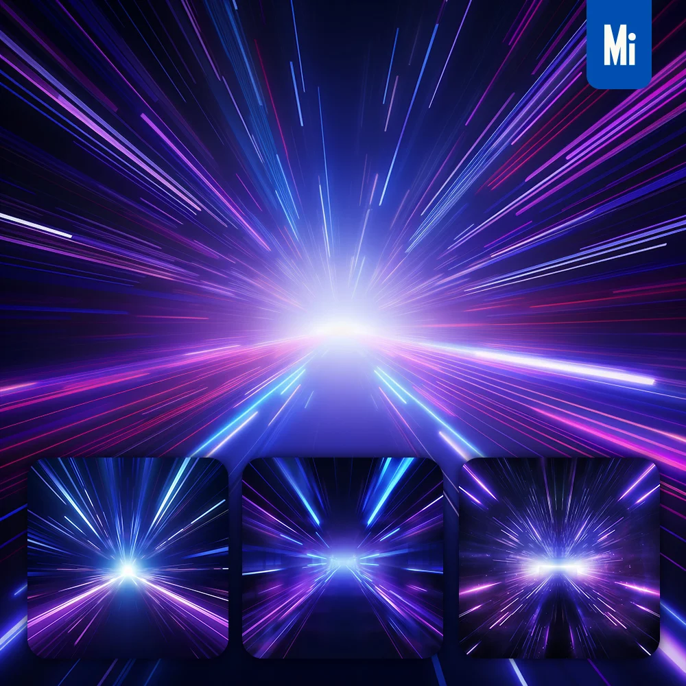 Midjourney Prompt Purple Light Irradiation Speed Background