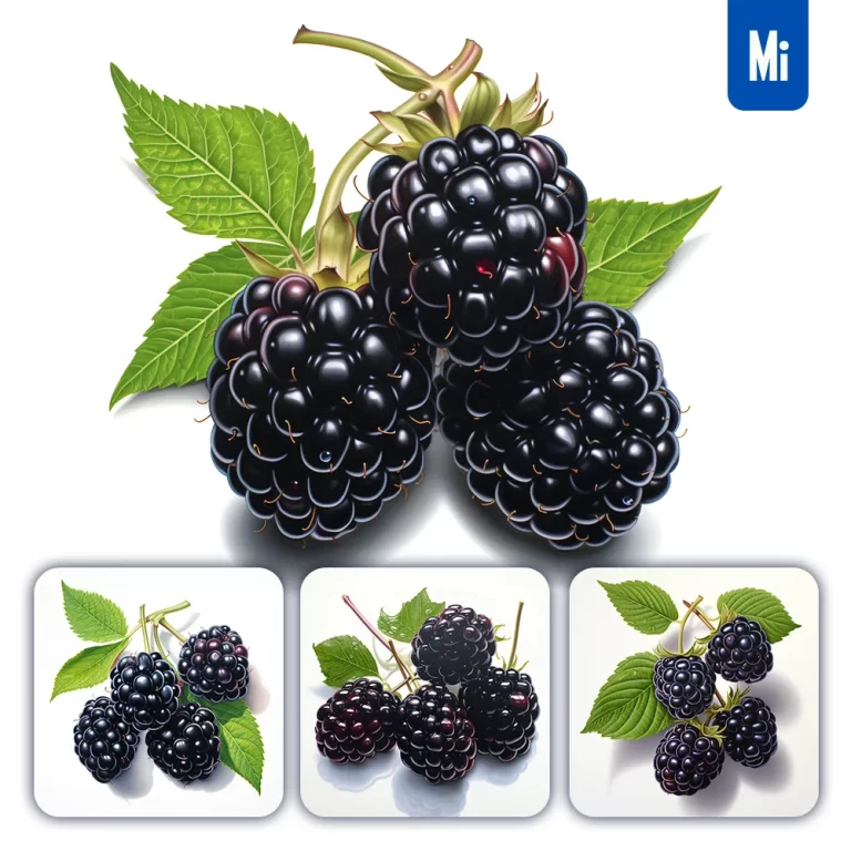 midjourney prompt blackberry leaves illustration painting