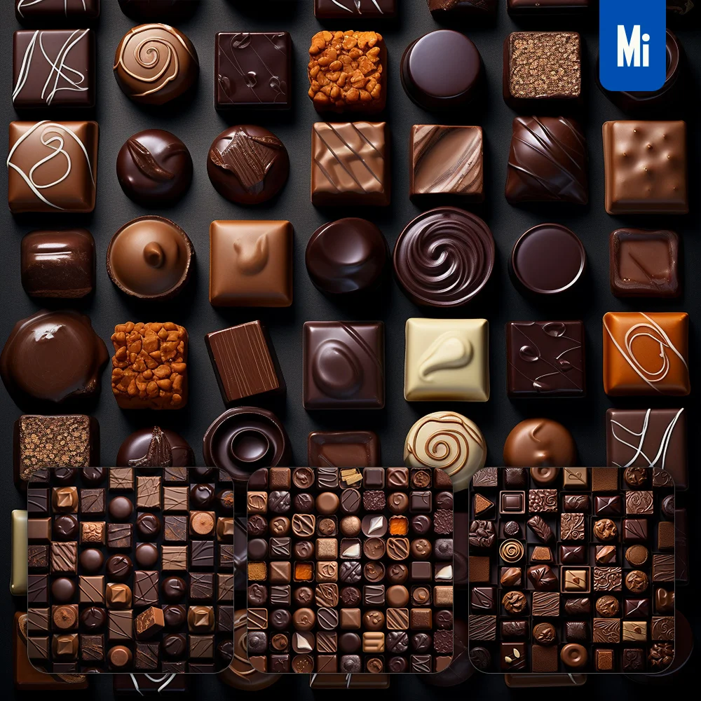 Midjourney Prompt Delicious Chocolate Orderliness Photography