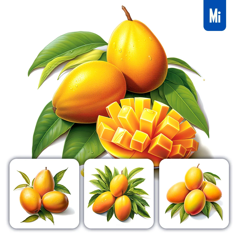 Midjourney Prompt Mango Leaf Illustration Painting