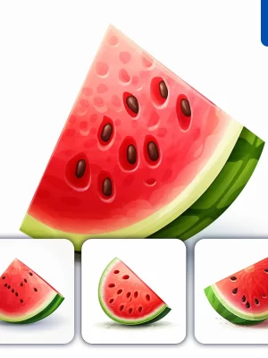 Midjourney Prompt Piece Watermelon Icon Illustration