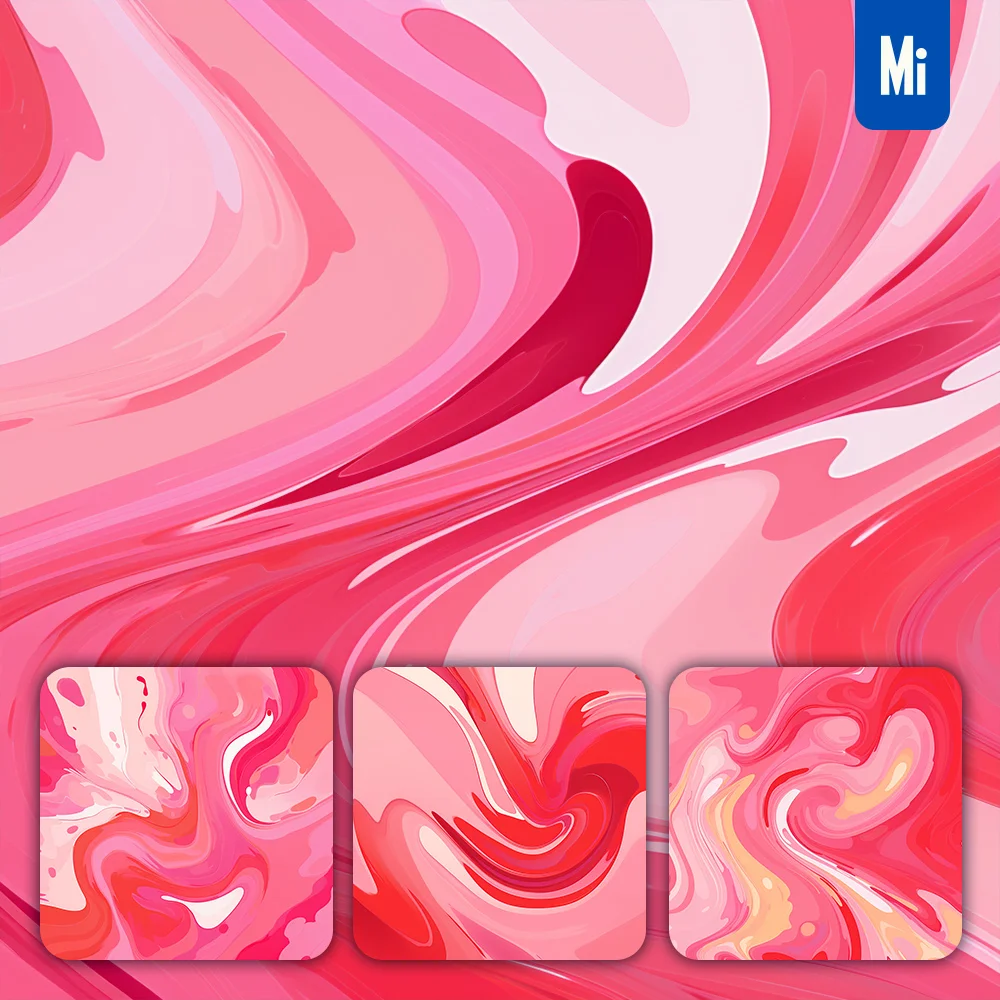 Midjourney Prompt Pink Red Water Wave Abstract Wallpaper Background Marble