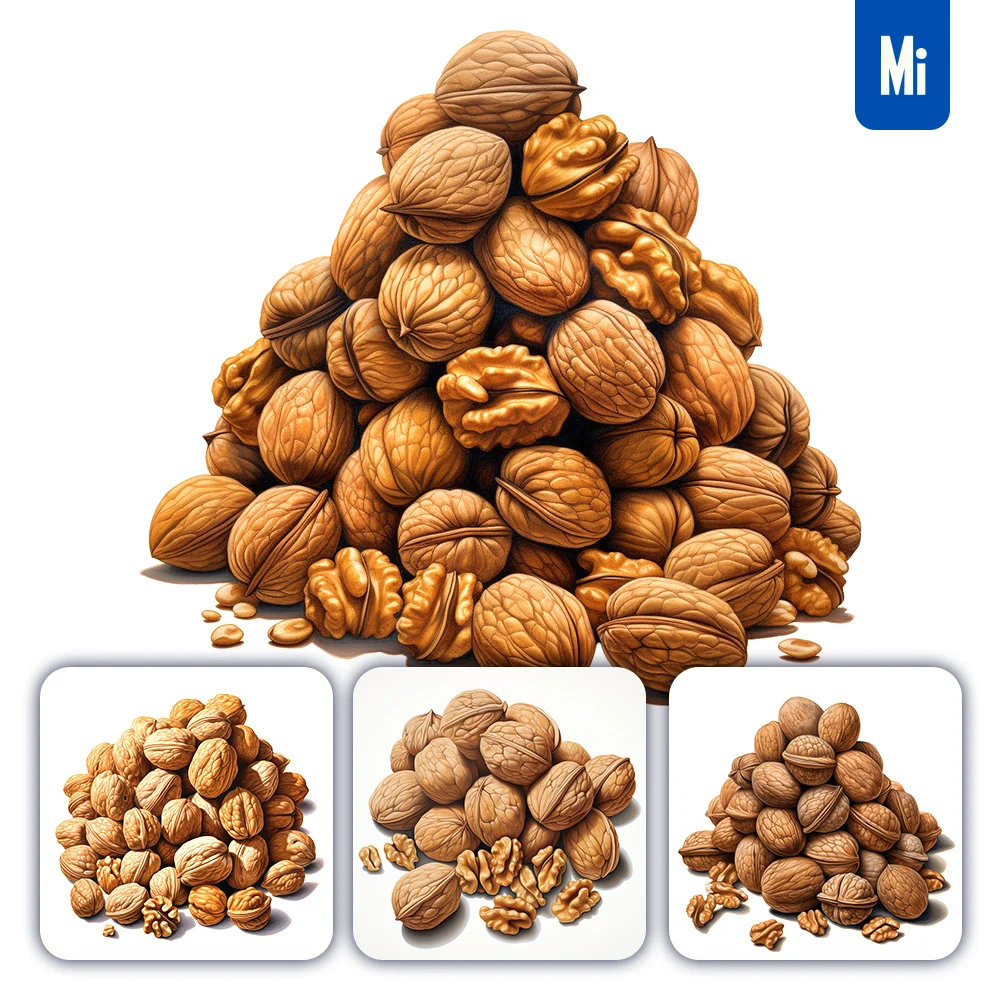 Midjourney Prompt Walnut Illustration Painting