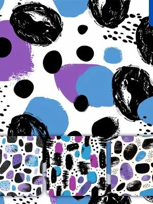 Midjourney Prompt Dot Dotted Pattern Abstraction Painting Rounded Wallpaper Background