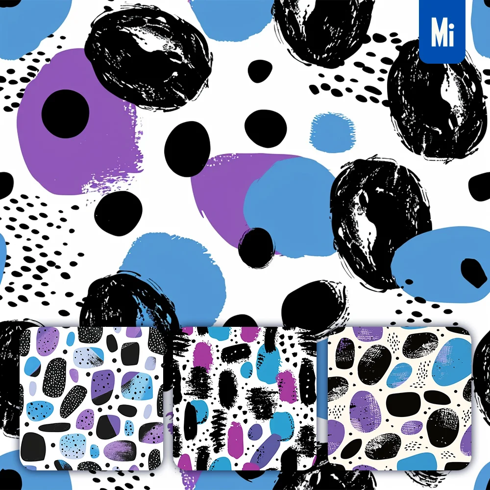 Midjourney Prompt Dot Dotted Pattern Abstraction Painting Rounded Wallpaper Background
