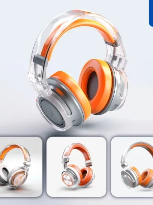 Midjourney Prompt Headset Headphone Orange Isometric Material Industrial Design 3d Icon