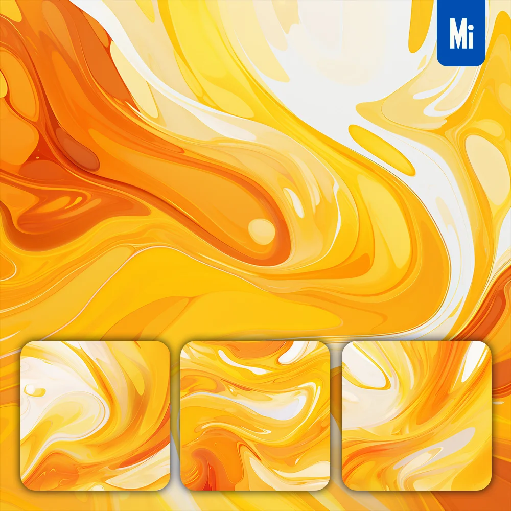 Midjourney Prompt Orange Yellow Abstract White Background Wallpaper Graphic Painting Vector Fluid