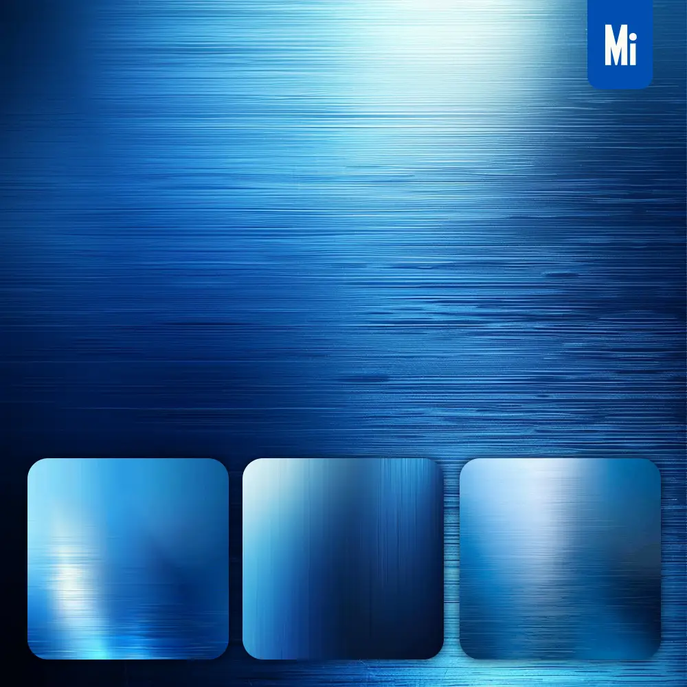 Midjourney Prompt Blue Metal Light Shiny Circular Gradient Wallpaper Background