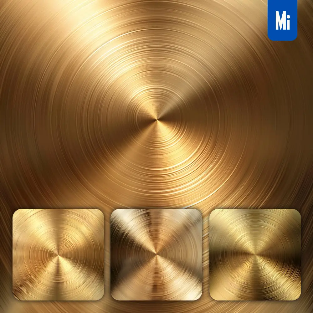 Midjourney Prompt Gold Shiny Circular Gradient Soft Silk Wallpaper Background