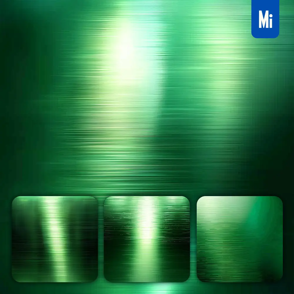 Midjourney Prompt Green Metal Light Shiny Circular Gradient Wallpaper Background