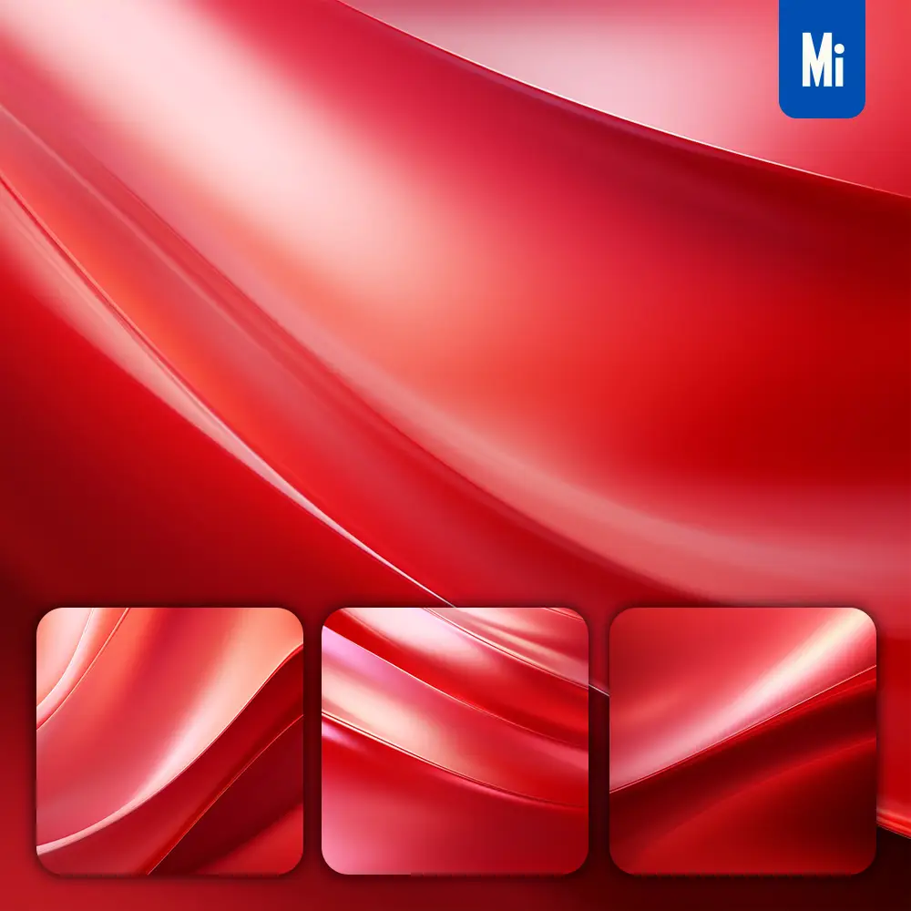 Midjourney Prompt Red Shiny Gradient Soft Silk Wallpaper Background