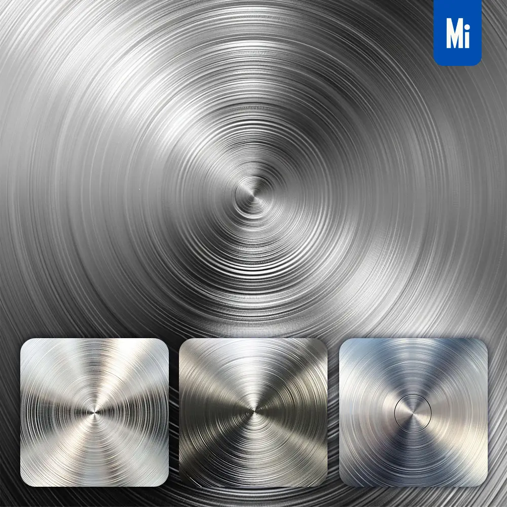 midjourney prompt silver metal shiny circular gradient light wallpaper background