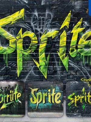 Midjourney Prompt Sprite Font Type Graffiti Wall Word Painting Typography Art