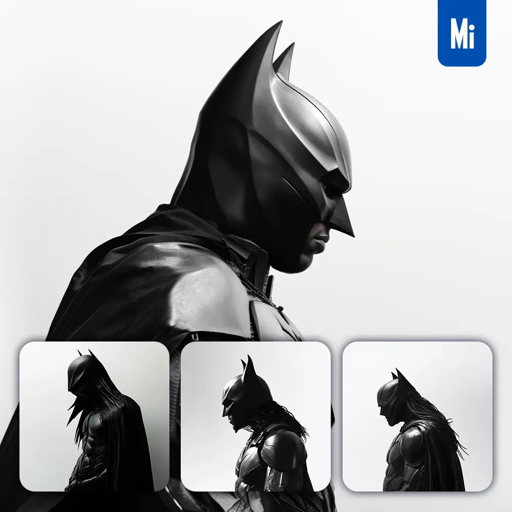 Midjourney Prompt Batman Black Photography Face Head Silhouette