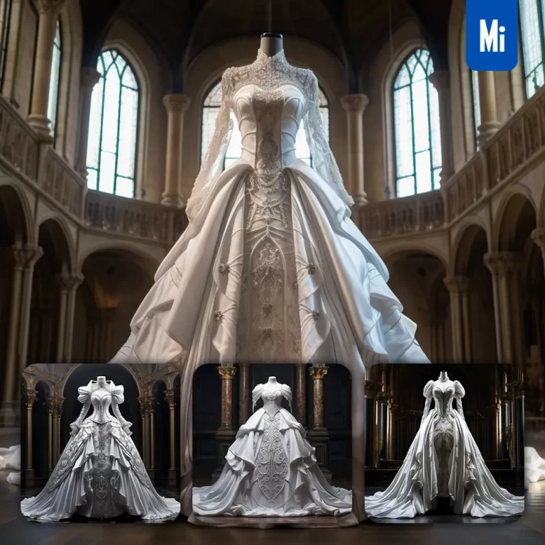 midjourney prompt dress wedding regal noble costume designing white