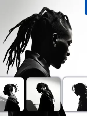 Midjourney Prompt Man Face Silhouette Side Photography