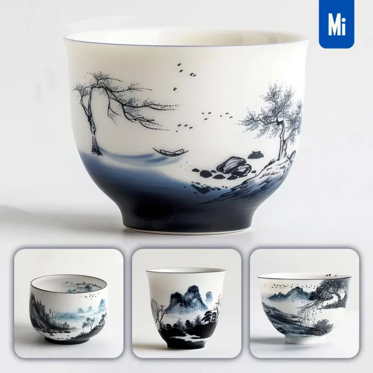 midjourney prompt traditional Chinese painting teacup cup photography