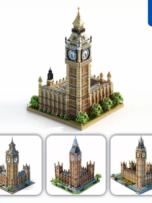 Midjourney Prompt Big Ben London England Assembled 3d Lego Model Scene