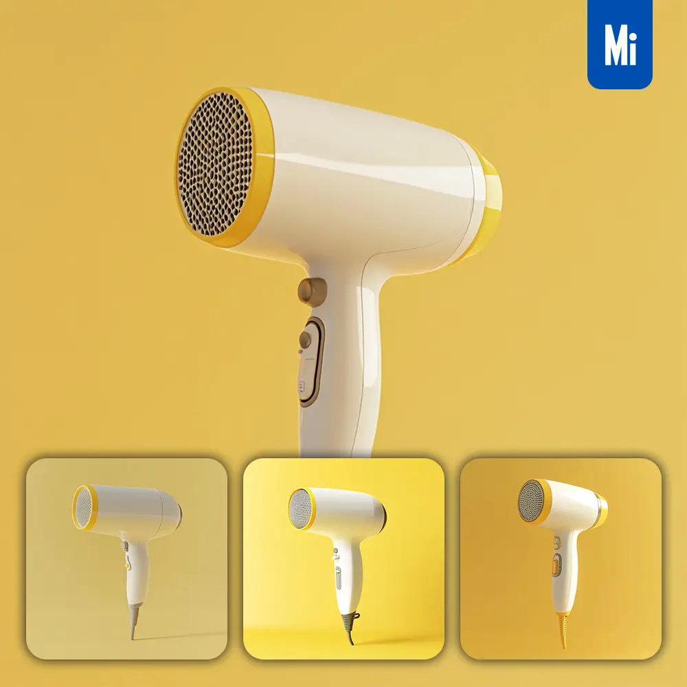 midjourney prompt hair dryer 3D cartoon cute render C4D icon
