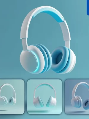 Midjourney Prompt Headset 3d Cartoon Cute Render C4d Icon