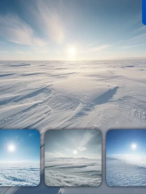 Midjourney Prompt Snow Winter South Pole Plain Landscape Photography